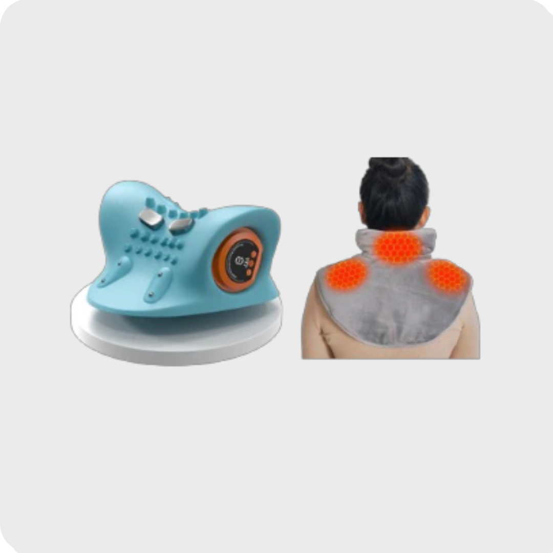 Masajeador Nuvia™ + Manta Térmica Cervical